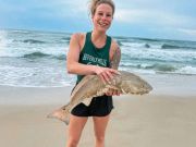 Red Drum Tackle Shop, Morgan on the board!