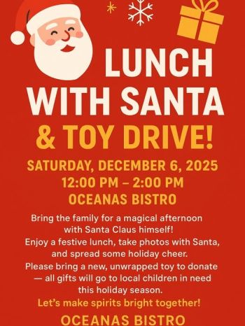 Oceanas Bistro, Lunch with Santa & Toy Drive