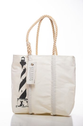 Buxton Village Books, Sea Bag Lighthouse Zippered Top Tote