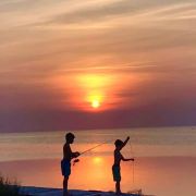 Soak in a sunset on the Pamlico Sound.