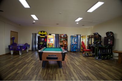 Take a break from the heat in our game room.