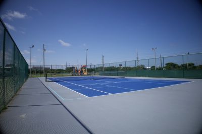 Challenge friends and family to a game on our pickleball court.